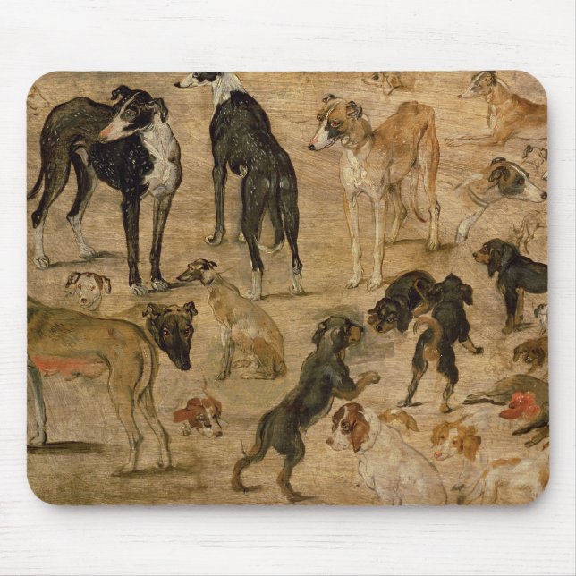 Studie av hundar, 1616 musmatta (Framsidan)