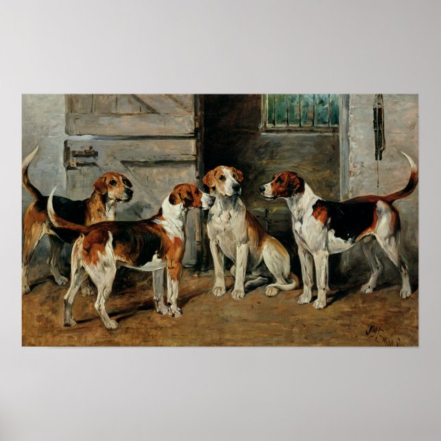 Studie av hundar poster (Framsidan)