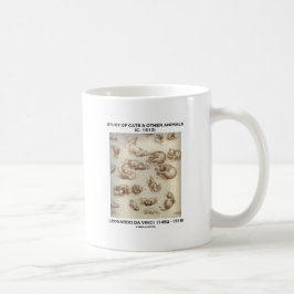 Studie av katter & andra djur (Leonardo Da Vinci) Kaffemugg