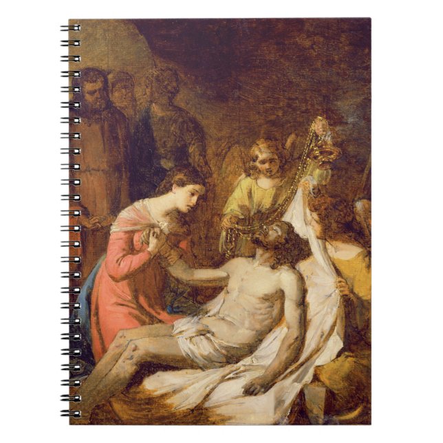 Studie av klagovisan på den döda Kristus (olje- Anteckningsbok Med Spiral (Framsidan)