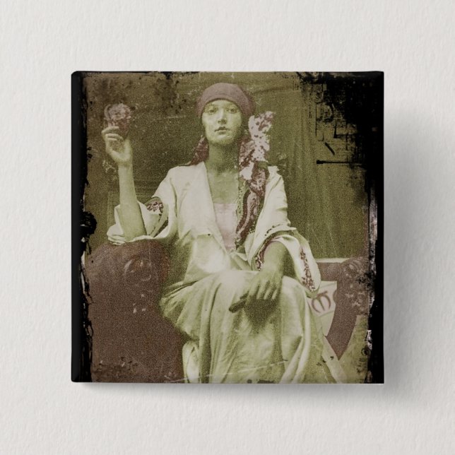 Studie av kvinna knapp (Framsida)