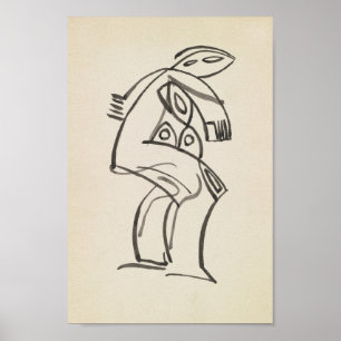 Studie av kvinnlig Figur   Henri Gaudier-Brzeska Poster