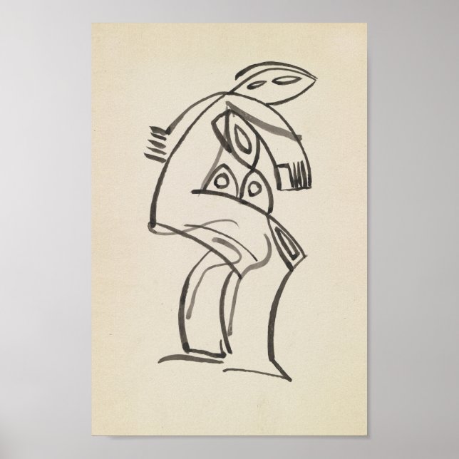 Studie av kvinnlig Figur | Henri Gaudier-Brzeska Poster (Framsidan)