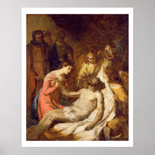 Studie av Lamentation on the Dead Kristi (olja) Poster