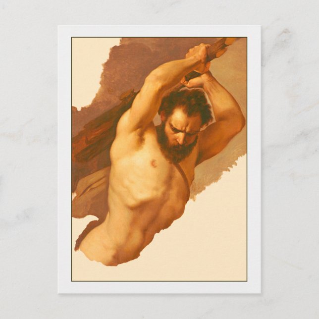 Studie av Male Figur av Giuseppe Bezzuoli Vykort (Framsida)