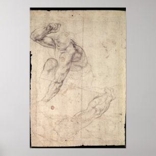 Studie av Male figur Poster