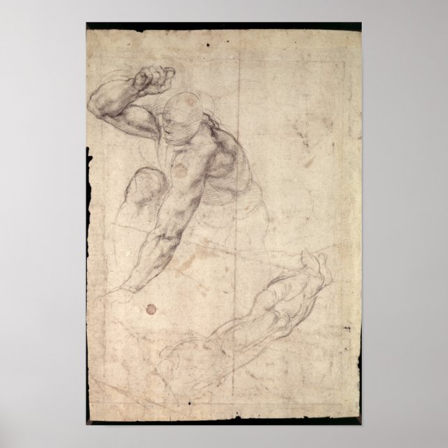 Studie av Male figur Poster (Framsidan)