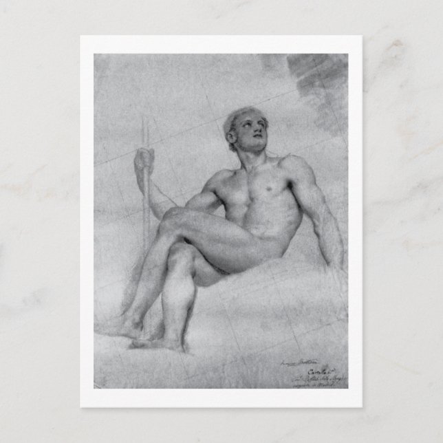 Studie av Mars av Anton Mengs Vykort (Framsida)