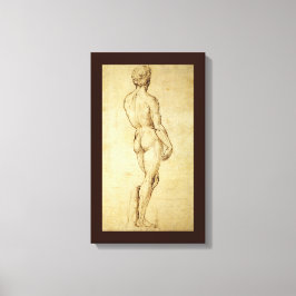 Studie av Michelangelos David Statue av Raphael Canvastryck
