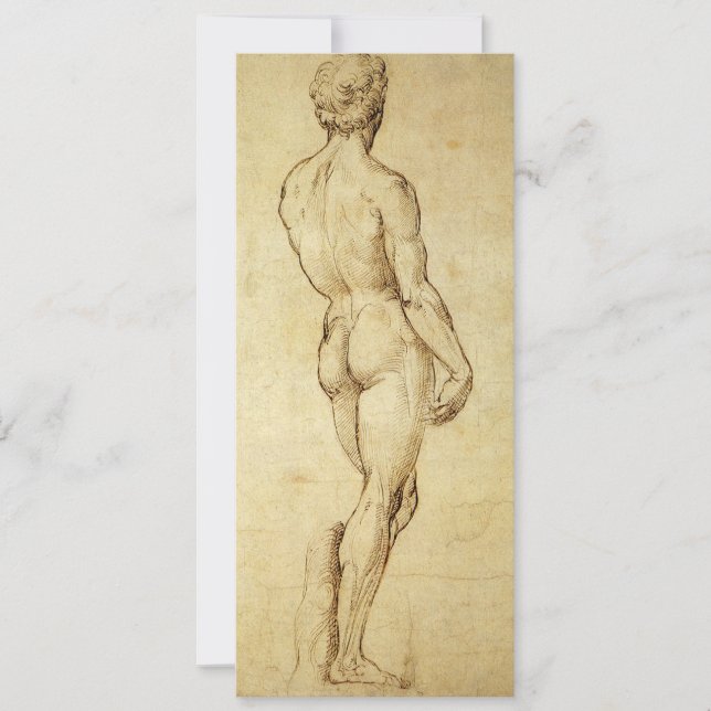 Studie av Michelangelos David-staty av Raphael (Framsida)