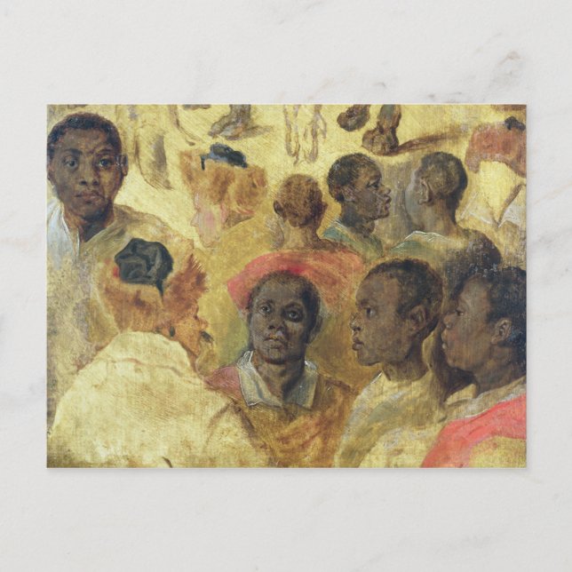 Studie av Moorish Head Vykort (Framsida)