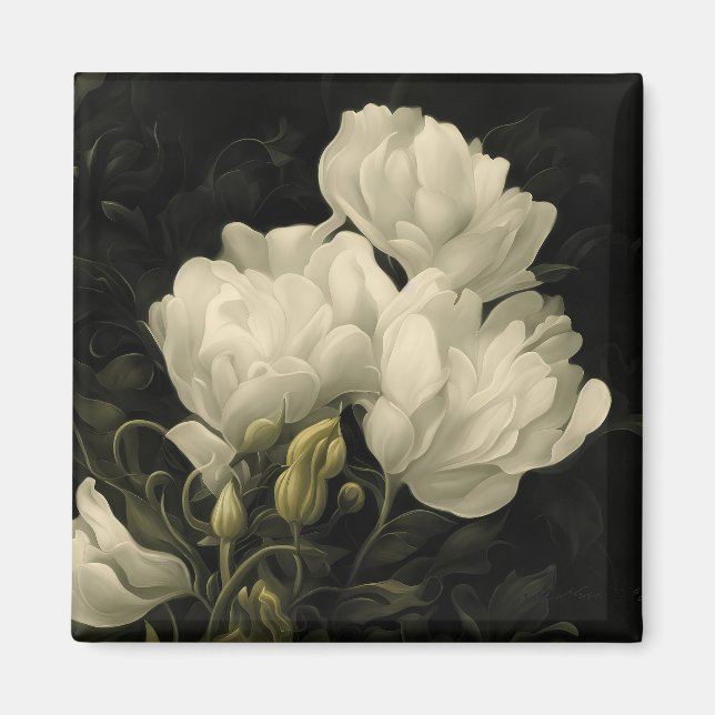 Studie av Peony Flower Magnet (Framsidan)