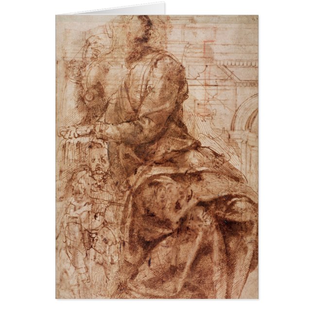 Studie av sibylen hälsningskort (Framsidan)