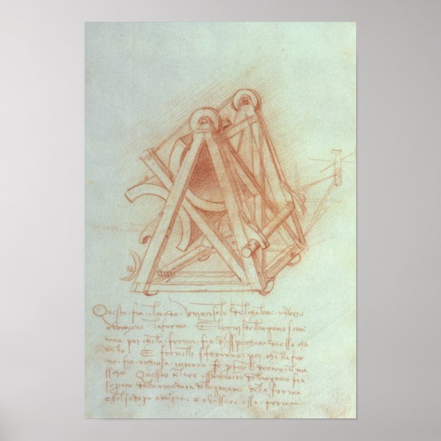 Studie av träramen med gjutning poster (Framsidan)