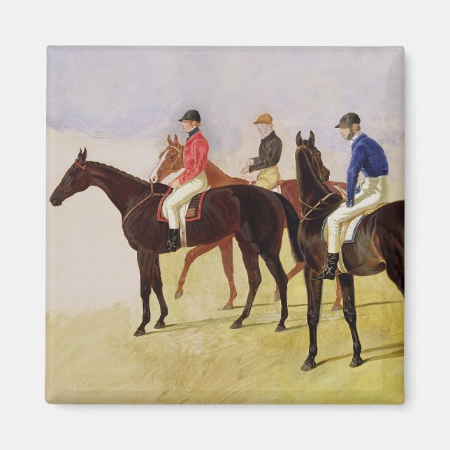 Studie av tre Steeplechase Cracks: Allen McDonoug Magnet (Framsidan)