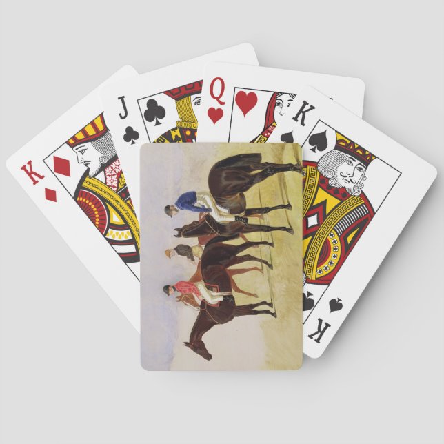 Studie av tre Steeplechase-sprickor: Allen McDonou Casinokort (Baksidan)