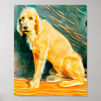 Studie av två hundar poster