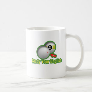 Studie ditt engelska kaffemugg