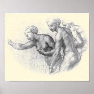 Studie för 3 Graces - Raphael poster