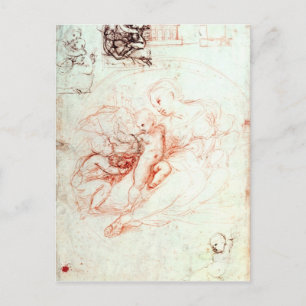 Studie för Alba Madonna, 1508-09 Vykort