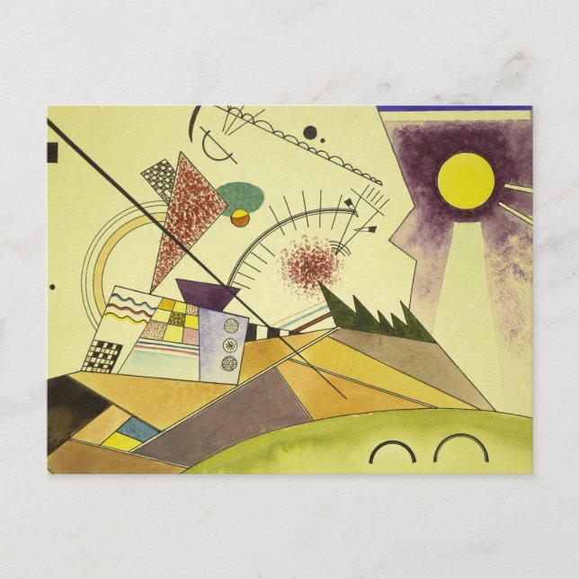 Studie för Bewegte Ruhe, 1923 av Wassily Kandinsky Vykort (Framsida)