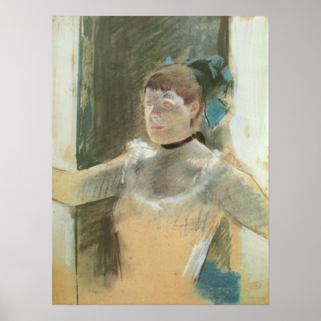 Studie för byst av en dansare av Edgar Degas Poster (Framsidan)