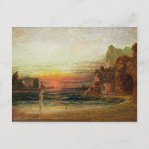 Studie för "Calypsos's Grotto", c.1843 (olja på pa Vykort