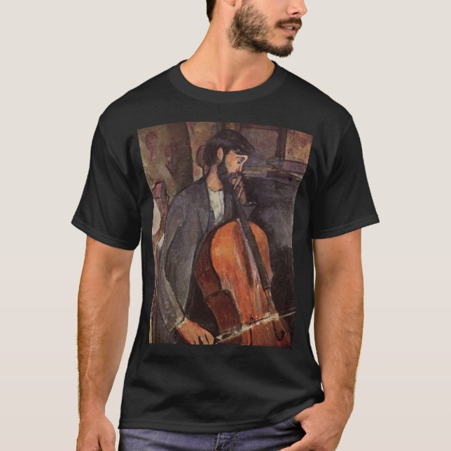 Studie för Cellist Amedeo Modigliani T Shirt (Framsida)