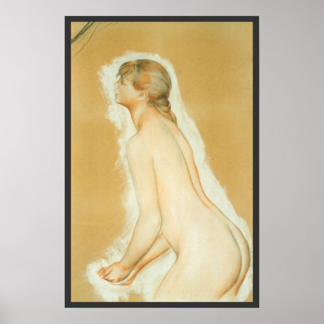 Studie för 'De stora badarna' av Pierre Renoir Poster (Framsidan)