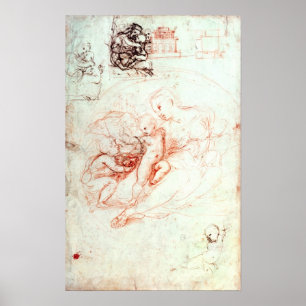 Studie för den Alba Madonnaen, c.1508-09 Poster