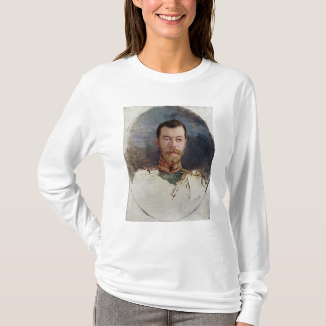 Studie för ett porträtt av tsaren Nicholas II 1898 T Shirt (Framsida)