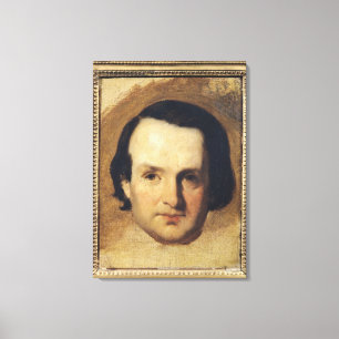 Studie för ett porträtt av Victor Hugo c.1836 Canvastryck
