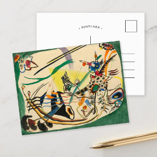 Studie för Grönt Gräns Kandinsky Vykort