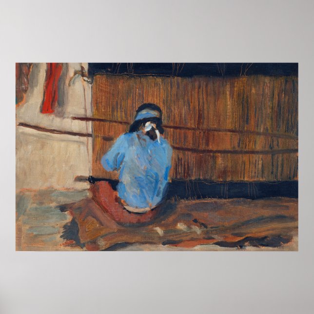 Studie för Hopi Weaver av Maynard Dixon Poster (Framsidan)