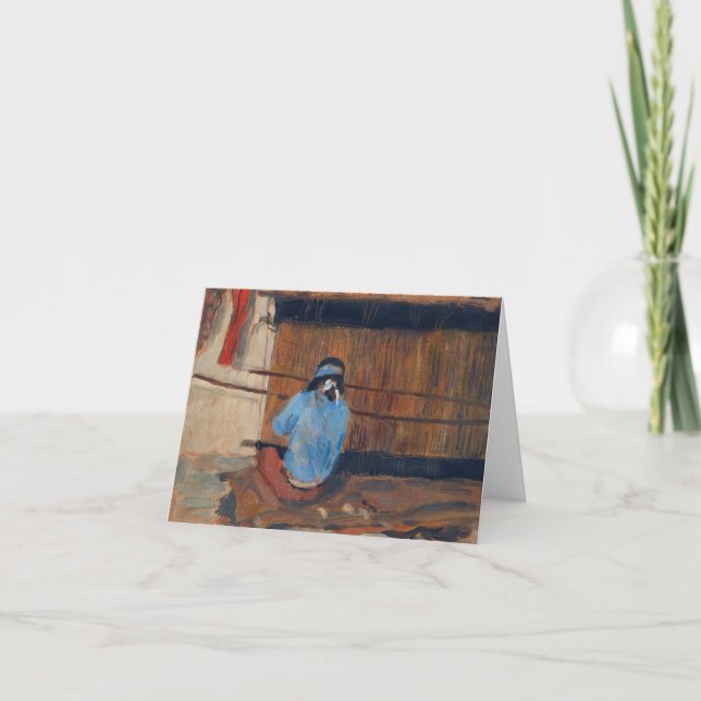 Studie för Hopi Weaver av Maynard Dixon Tack Kort (Framsida)