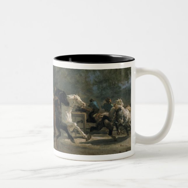 Studie för Horsemarketen, 1900 Två-Tonad Mugg (Höger)