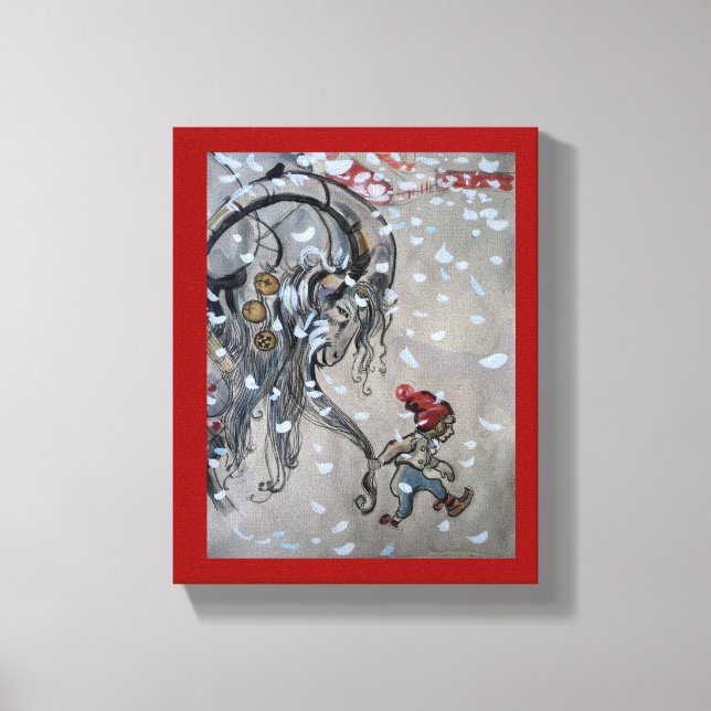 Studie för Julbacken (Yule Goat) 1911 Canvastryck (Framsida)