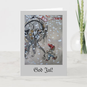 Studie för Julbocken (yulegeten) 1911 Helgkort