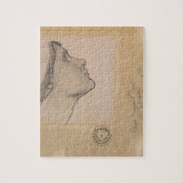 Studie för "Lamia", c.1904-05 (rita på papper), Pussel (Vertikal)