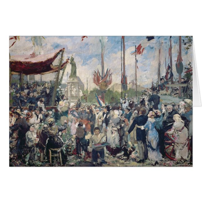Studie för "Le 14 Juillet 1880", 1880-84 Hälsningskort (Framsidan Horizontal)