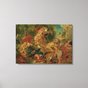 Studie för Lejona Hunt, 1854 Canvastryck