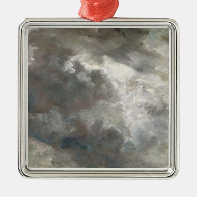 Studie för moln för John konstapel |, 1821 (olja Julgransprydnad Metall (Framsidan)