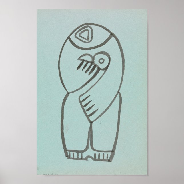 Studie för Mor och barn | Henri Gaudier-Brzeska Poster (Framsidan)