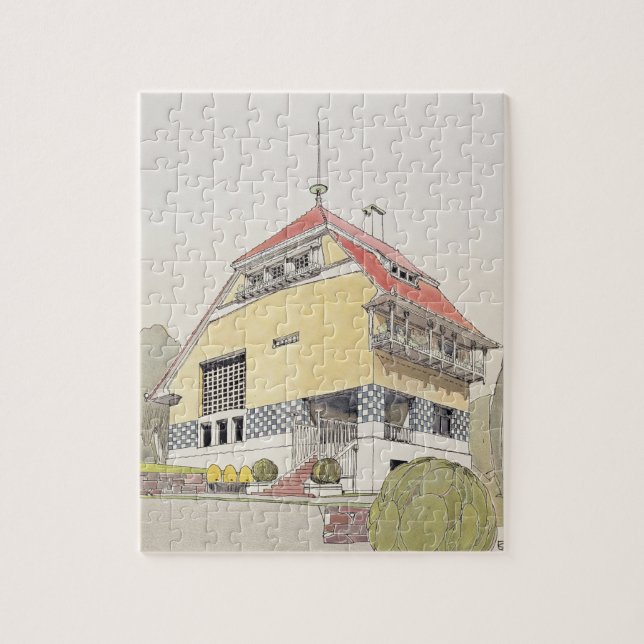 Studie för Olbrichs hus, Darmstadt, från 'Archit Pussel (Vertikal)