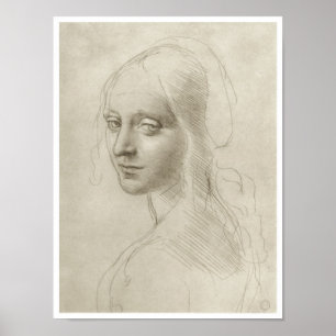 Studie för "oskulden av stenarna", Da Vinci Poster