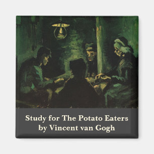 Studie för Potetisätarna av Vincent van Gogh Magnet