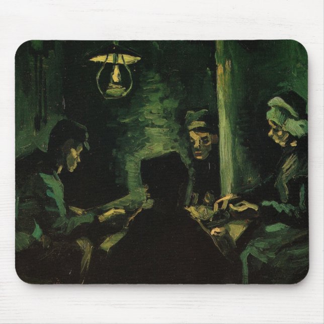 Studie för Potetisätarna av Vincent van Gogh Musmatta (Framsidan)
