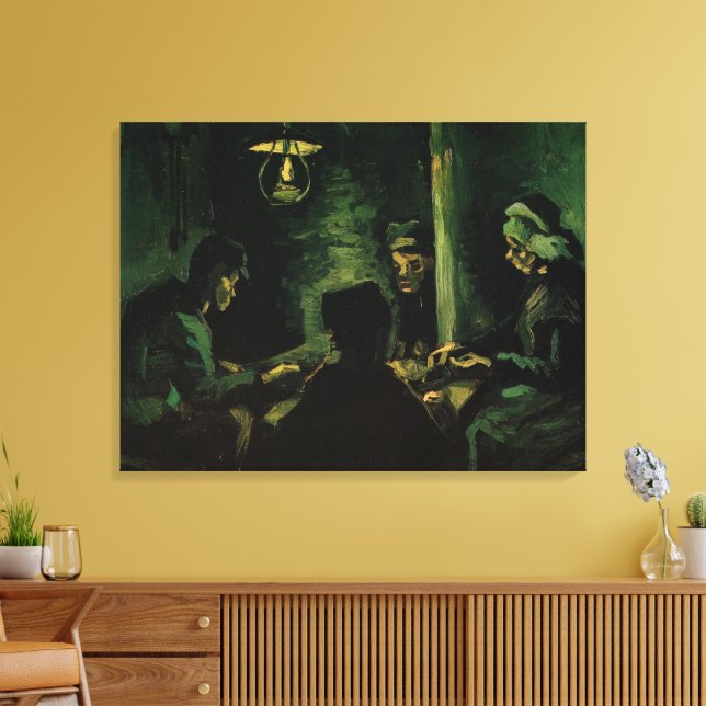 Studie för Potetisetarna av Vincent van Gogh Canvastryck (Insitu (Vardagsrum))