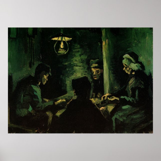 Studie för Potetisetarna av Vincent van Gogh Poster (Framsidan)