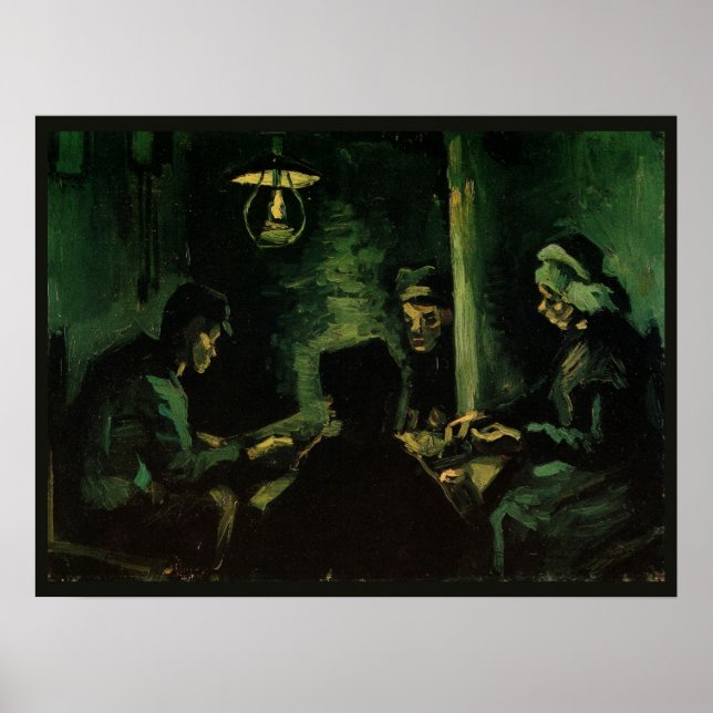 Studie för Potetisetarna av Vincent van Gogh Poster (Framsidan)